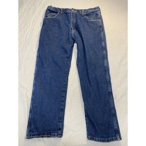 Cabela's Flannel Lined Jeans Mens 40x30 Blue Denim Work Outdoor Pants